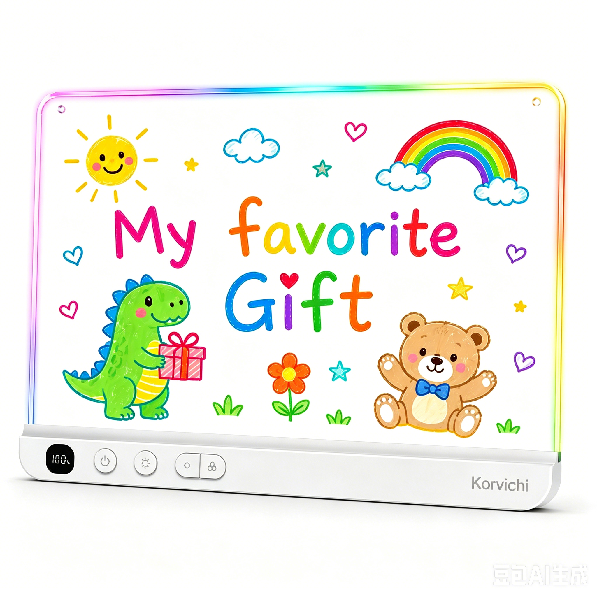 LED glow drawing board